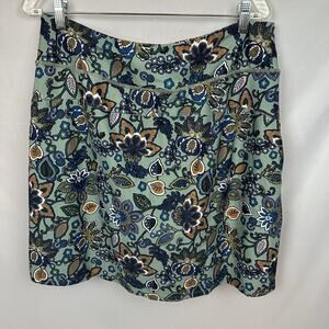 Moteepi Skort/Skirt Golf Pickleball High Waist Stretch Floral Green Womens XL